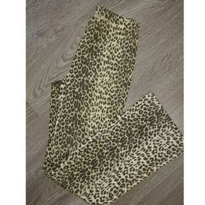 70s Stretchy Cheetah Flare Pants